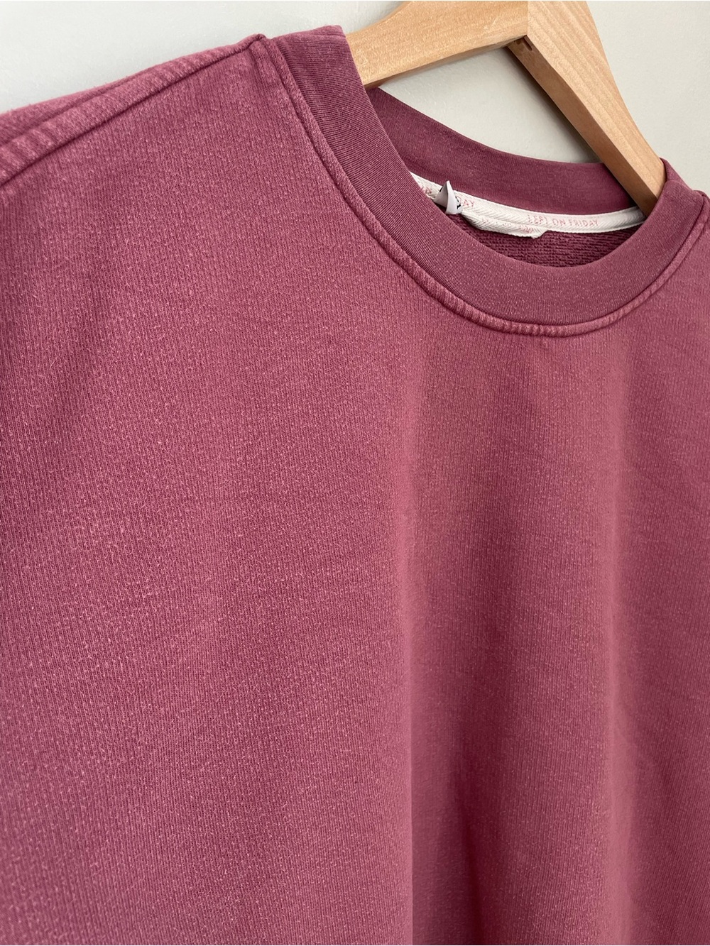 Left on Friday Victory Lap Sweatshirt Size S/M Washed Rose Casual Comfy - Picture 7 of 8